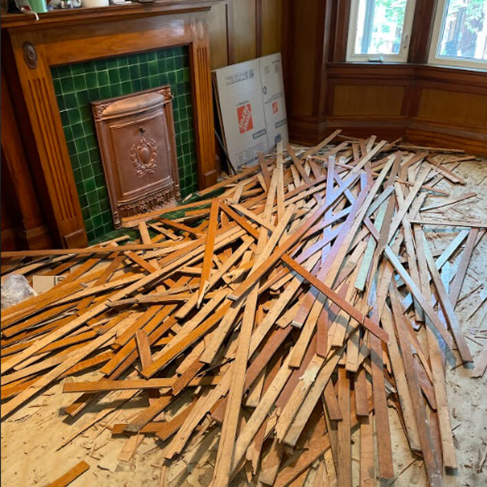 Hardwood Floor Removal During