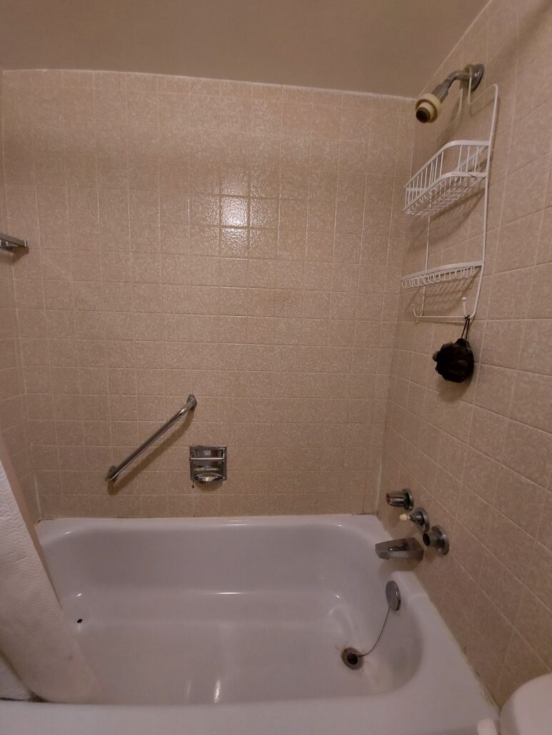Condo bathroom before demolition – Bare Bones Demolition, Toronto