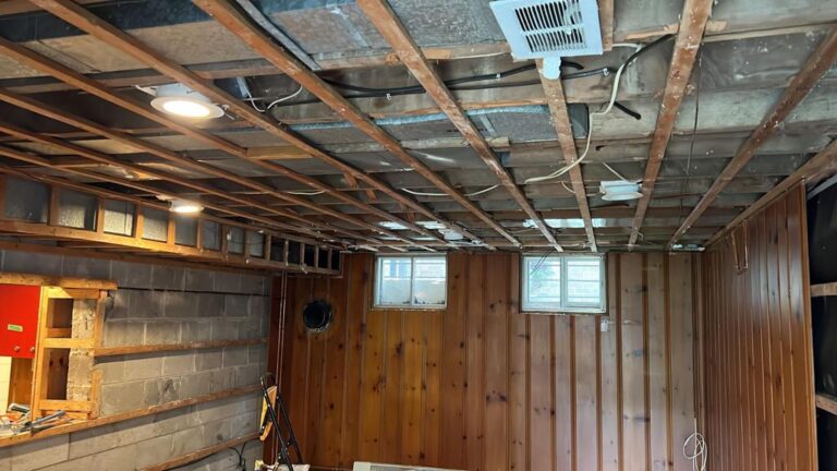 Basement during demolition – Bare Bones Demolition, Toronto